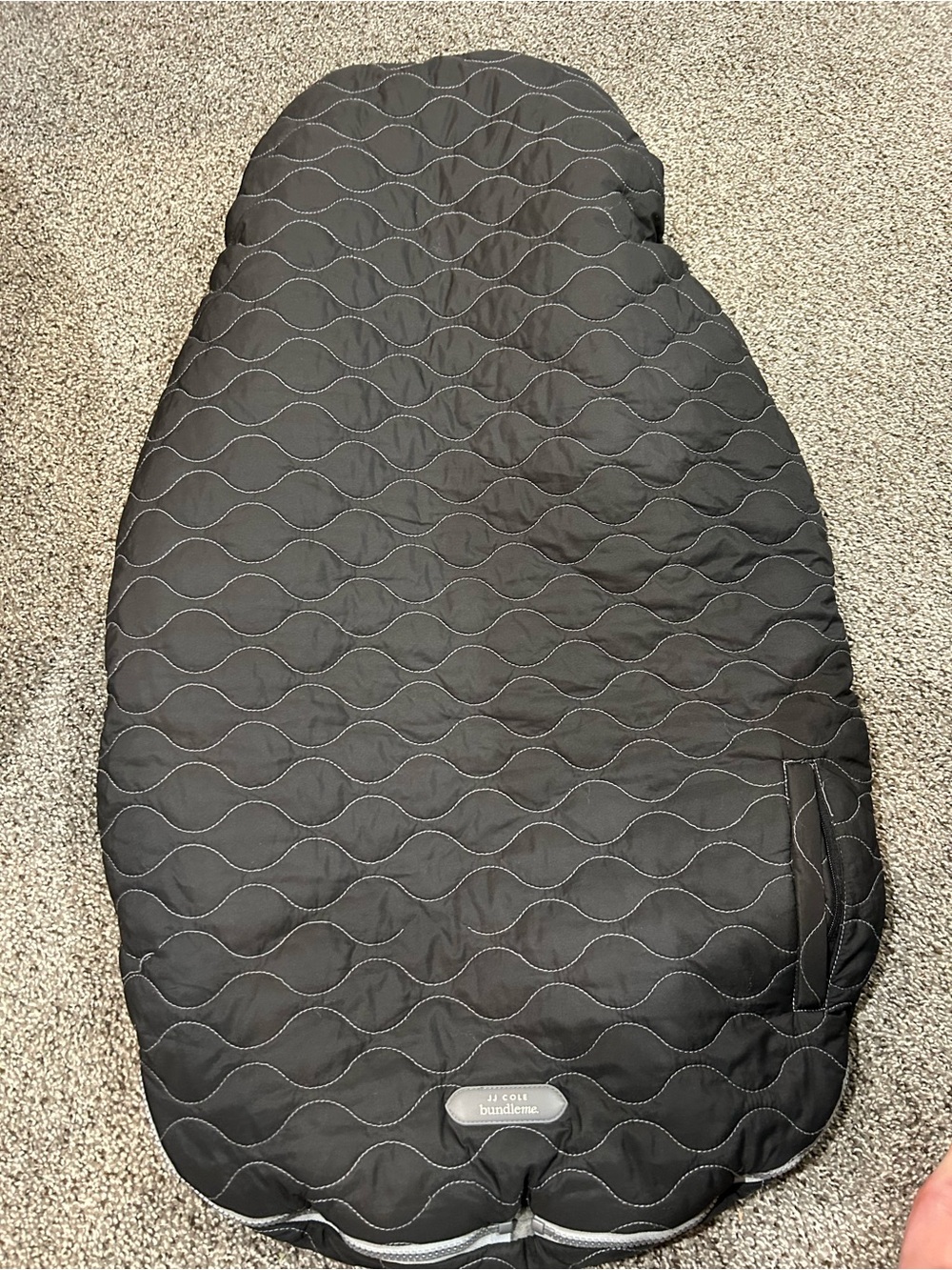 JJ Cole Black Quilted Baby Bunting